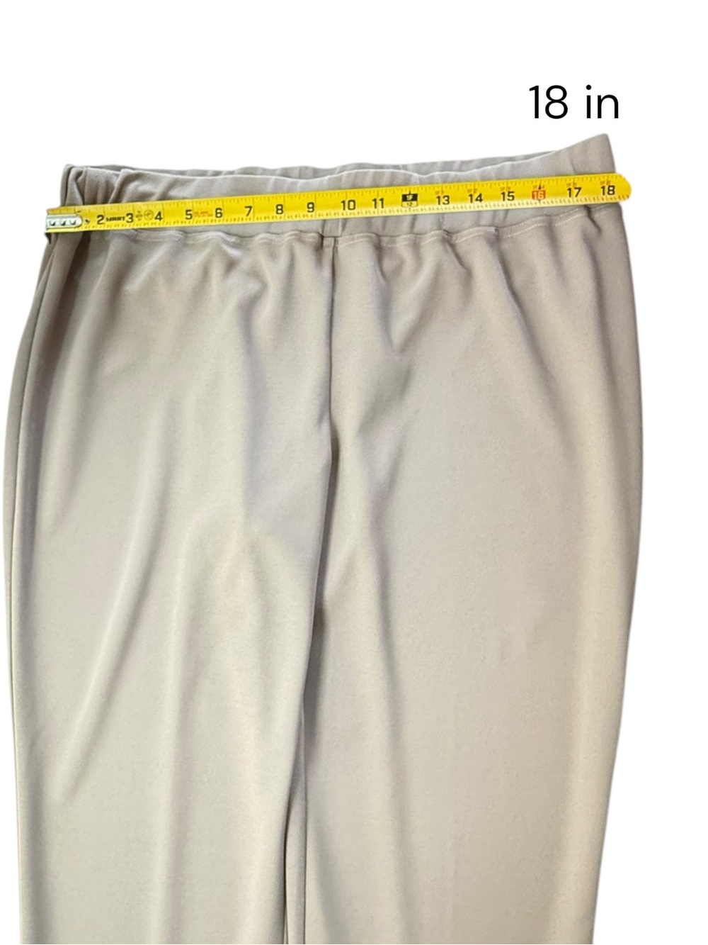 Ming Wang Womens Pull On Pants Taupe Straight Leg Elastic Waist Size XL NWT - Picture 7 of 12